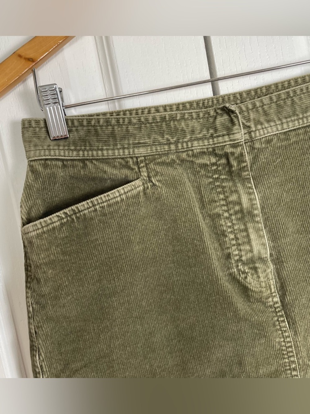 Vtg Jones Sport Corduroy Stretch Skirt Women’s 6 Green Cotton y2k Cabin Academia - Picture 2 of 10